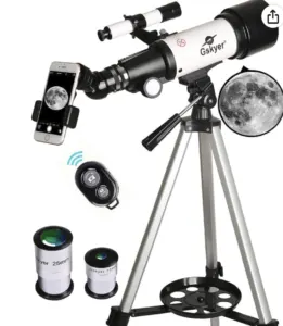 Gskyer Telescope, 70mm Aperture 400mm AZ Mount Travel Telescope with Carry Bag,