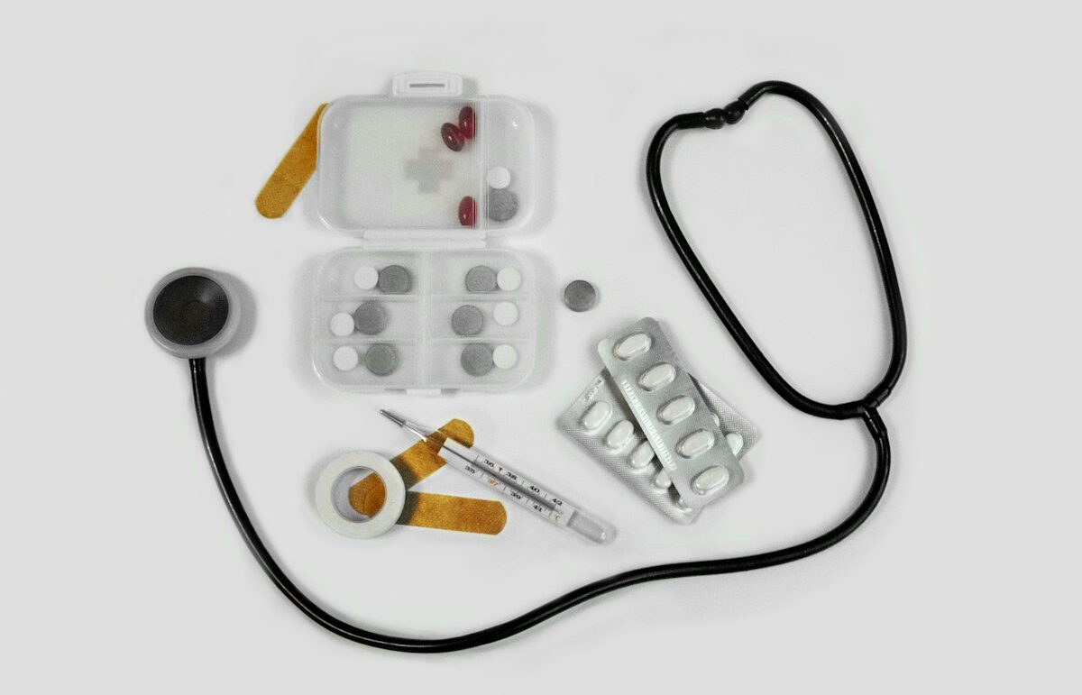 Medical supplies on a table