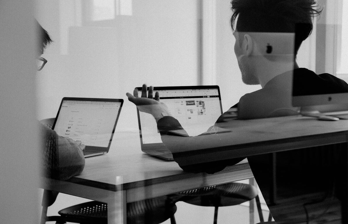 Laptop on a desk